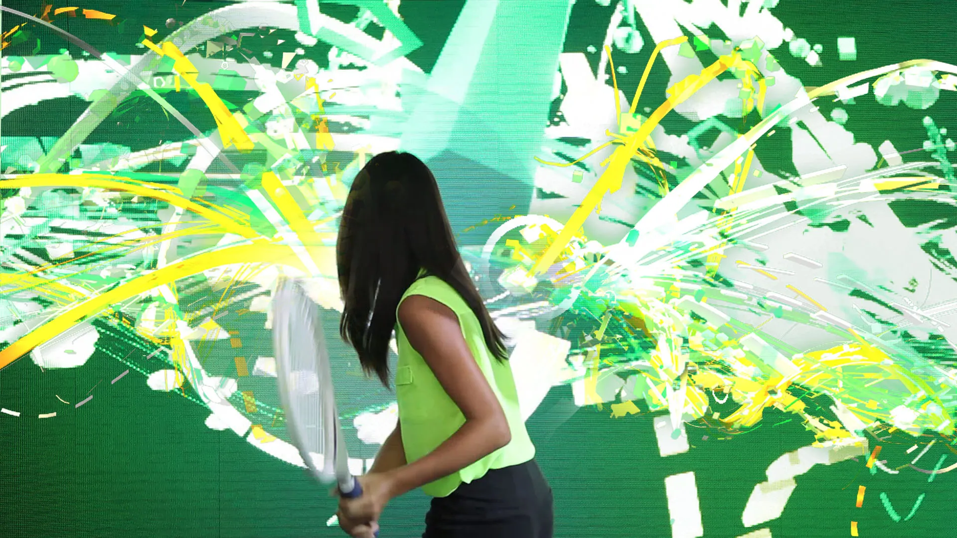 Art and Sound of Tennis - green generative art
