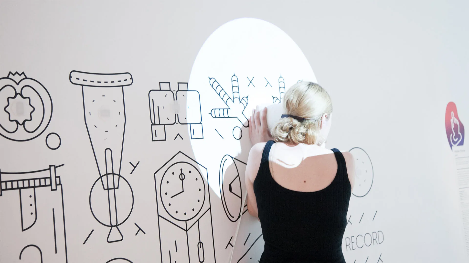 Hidden Stories - using the device on each object activates a unique story and lights up