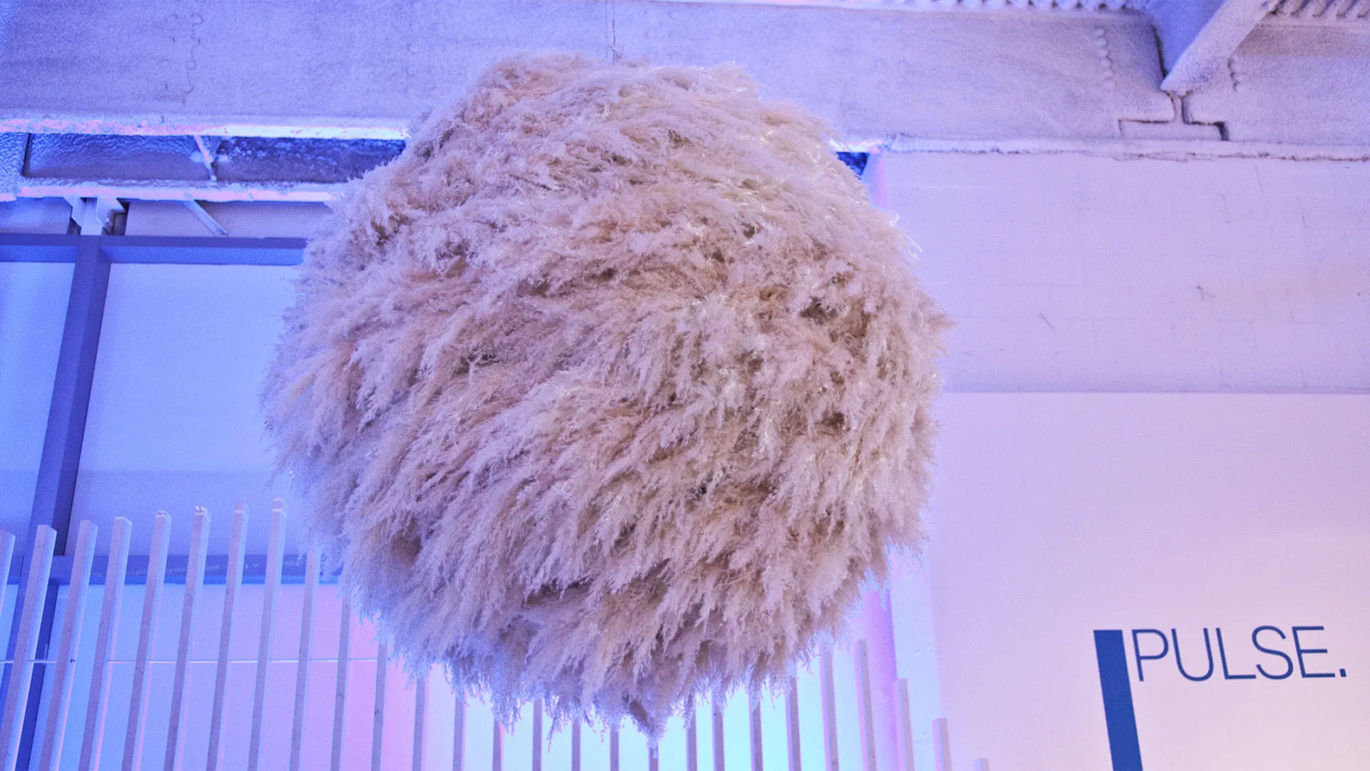 Pulse - the sculpture was created from plant fiber