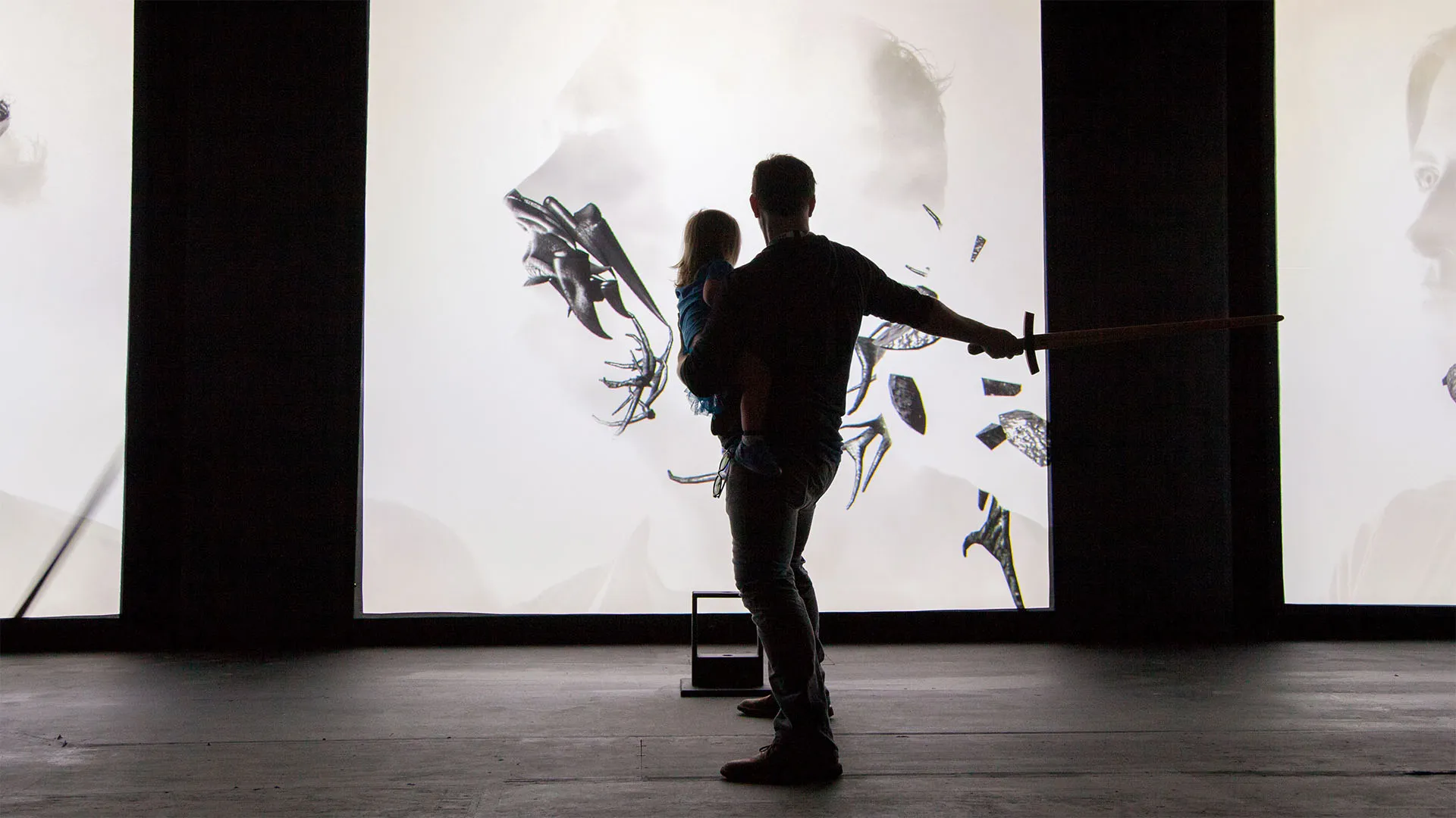Game of Thrones Sword Experience - hit targets to generate art