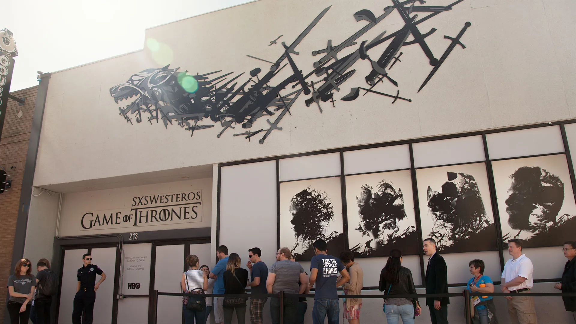 Game of Thrones Sword Experience - the line outside sxswesteros